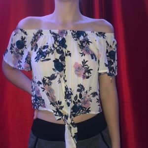 Charlotte Russe Off the shoulder crop top